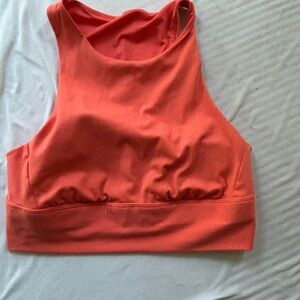 All in Motion Orange Sports Bra High Neck Racerback